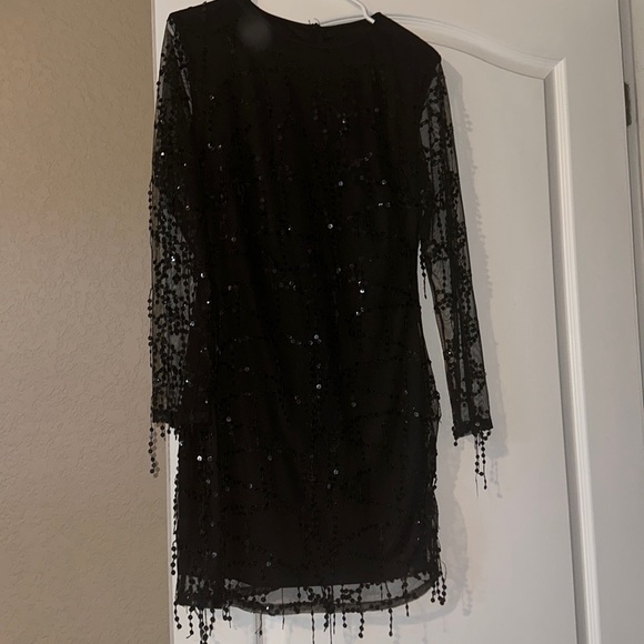 NWOT black sequin dress size L - Picture 1 of 4